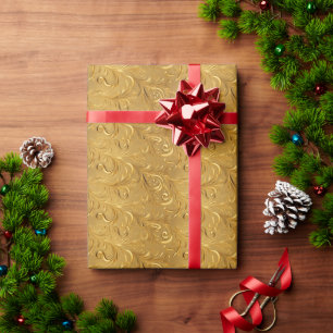 Golden Filigree Delight Wrapping Paper