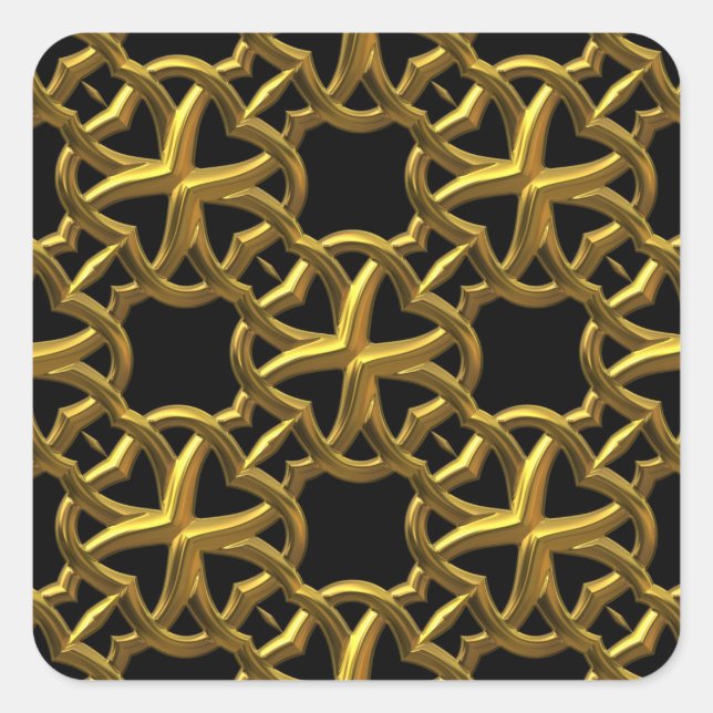 golden filigree stickers (Front)