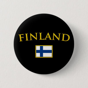 Golden Finland 6 Cm Round Badge