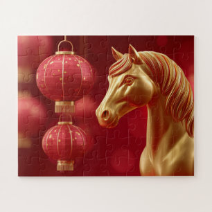 Golden Fire Horse 2026: Lunar New Year Prosperity Jigsaw Puzzle