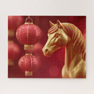Golden Fire Horse 2026: Lunar New Year Prosperity Jigsaw Puzzle