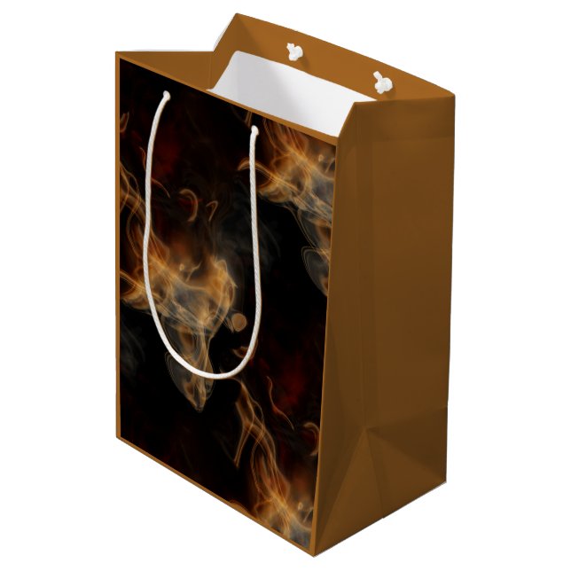 Golden Fire  Medium Gift Bag (Back Angled)
