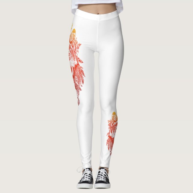 golden fire wolf leggings (Front)