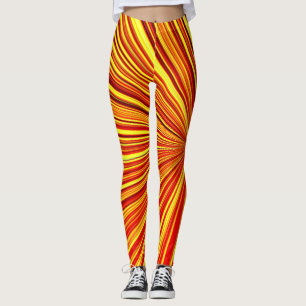 Golden Fire Works on Dark Background  Leggings