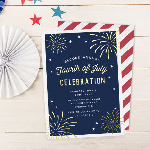Golden Fireworks Fourth of July Party