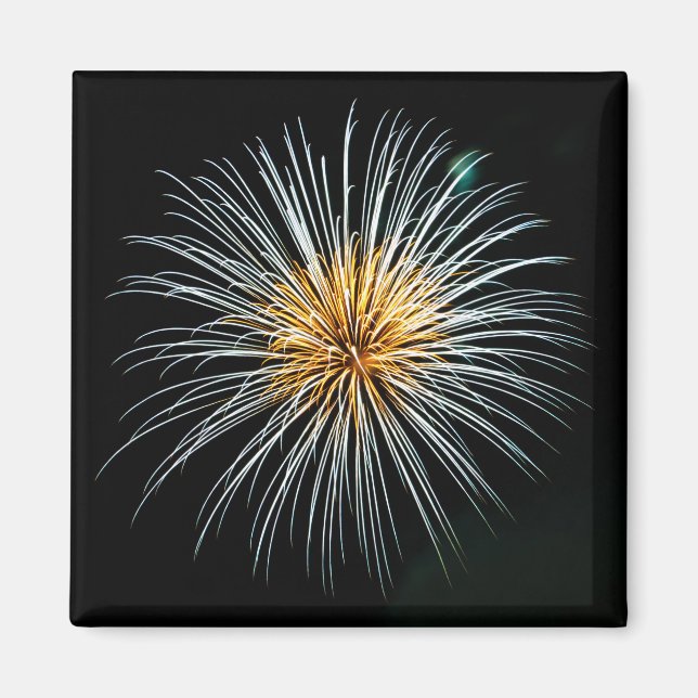 Golden fireworks magnet (Front)
