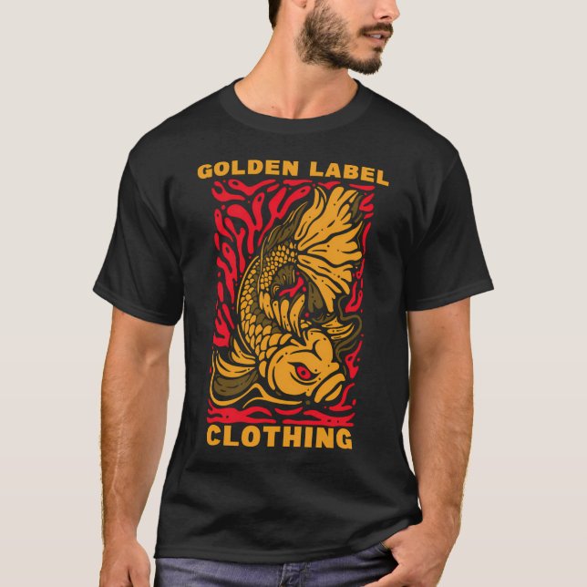 Golden fish design T-Shirt (Front)