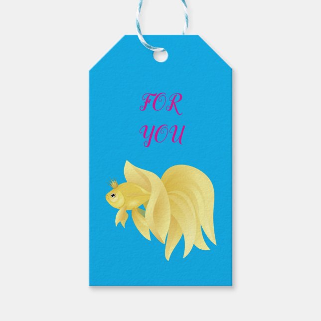 Golden Fish Gift Tag (Front)