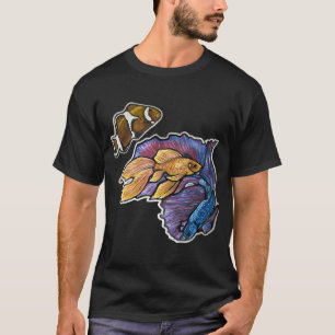 Golden Fish, Halfmoon Betta Fish, Clownfish 1 T-Shirt