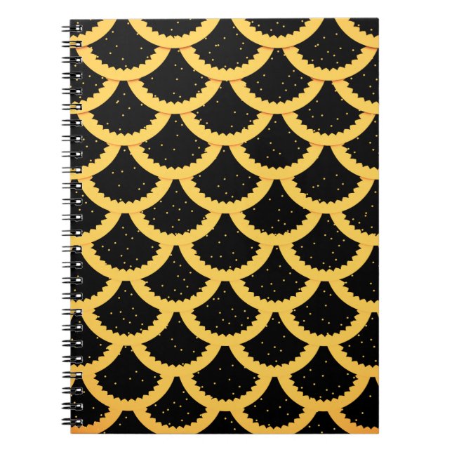 Golden fish scales pattern notebook (Front)