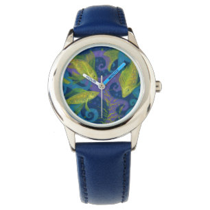 Golden Fishes, Pisces, fish, nautical underwater Watch