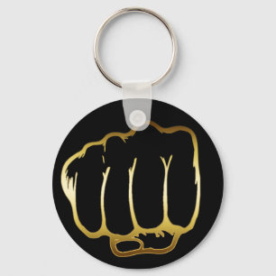 GOLDEN FIST KEY RING