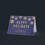 Golden Flakes Business Holiday Greeting Card<br><div class="desc">Spread some joy this holiday season with these chic and stylish holiday cards from Orange Pulp Designs. Background colour can be customised online or visit orangepulpdesign.com for more available colours. Custom colours and matching items available upon request. Please contact us for assistance.</div>