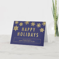 Golden Flakes Business Holiday Greeting Card