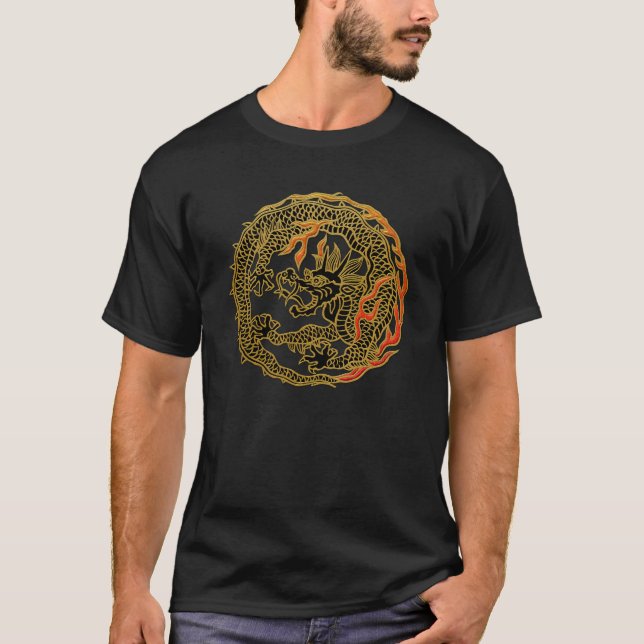Golden Flame Dragon Emblem T-Shirt (Front)