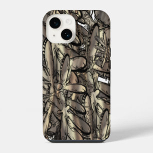 Golden flame flower iPhone 14 case