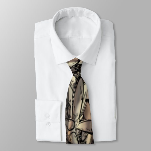 Golden flame flower tie (Tied)