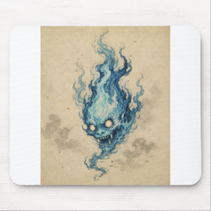 Golden Flame Onibi Spirit Mousepad