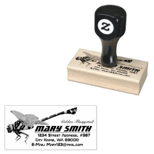 Golden Flangetail Rubber Stamp