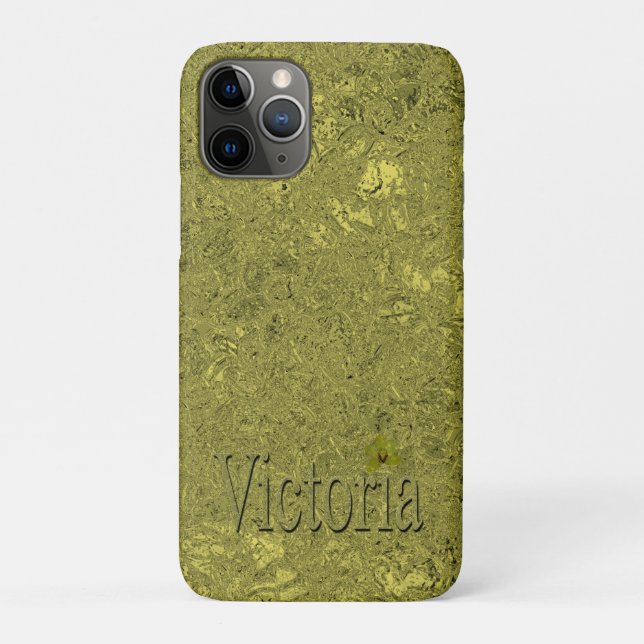 Golden Flecks Victoria Name Design, Case-Mate iPhone Case (Back)