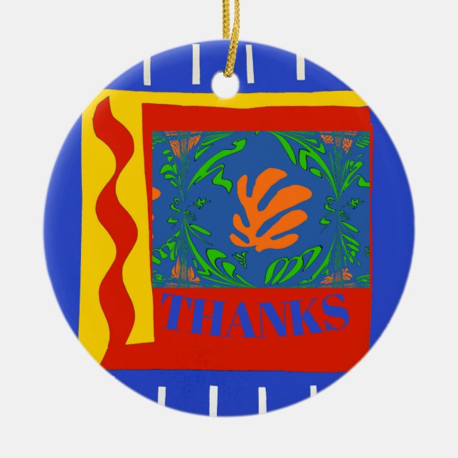 Golden Fleur De Lis, add, edit text Ceramic Tree Decoration (Front)