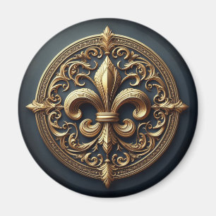 Golden Fleur De Lis Magnet