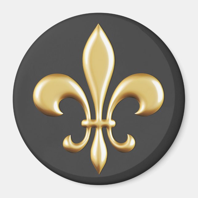 Golden Fleur De Lis Magnet (Front)