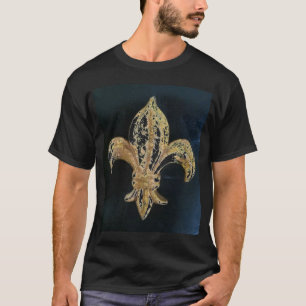 GOLDEN FLEUR DE LIS ON BLACK T-Shirt