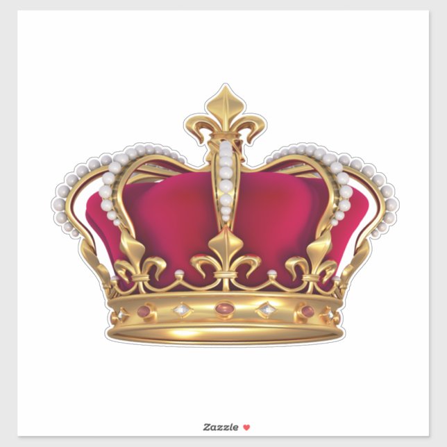 Golden fleurs-de-lis crown decal (Sheet)