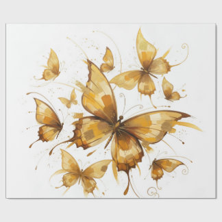 Golden Flight Wrapping Paper