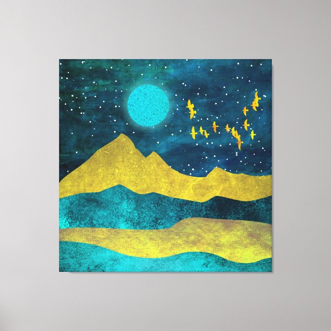 Golden Flock Canvas Print (Front)