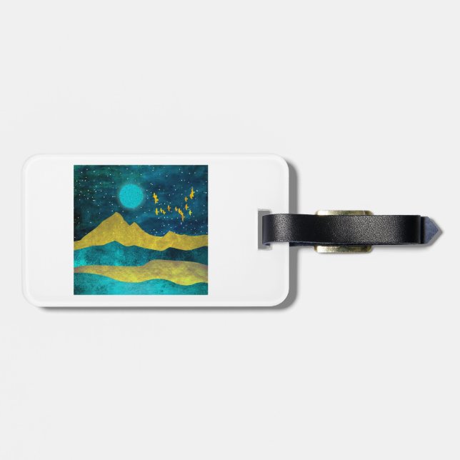 Golden Flock Luggage Tag (Back Horizontal)