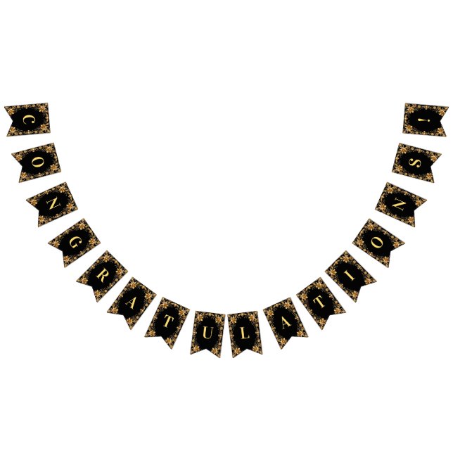 Golden Floral Bunting Flag (All)