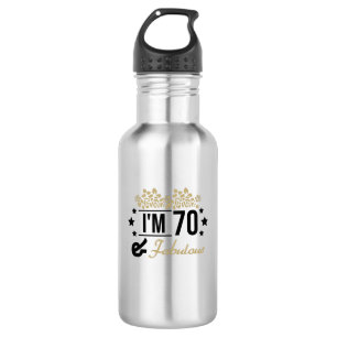 golden floral im 70 years old and fabulous 532 ml water bottle