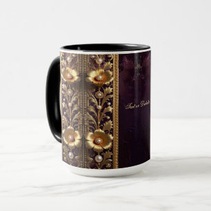 Golden Floral Ornament Mug
