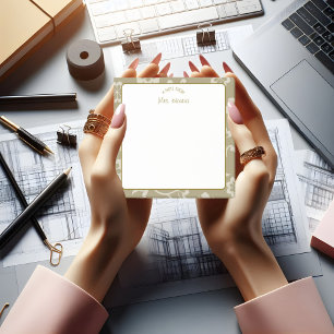 Golden Floral Ornamental Vintage Notes