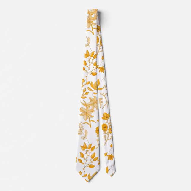 Golden Floral Pattern for Autumn. No BG Tie (Front)