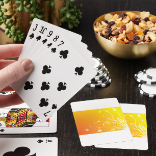 Golden Floral Playing Cards