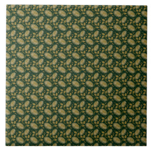 Golden Floral Seamless Pattern Elegant Botanical Tile