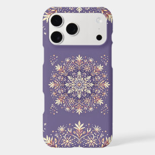 Golden Floral Snowflake Mandala