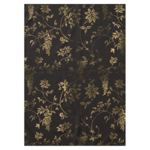 Golden floral tablecloth