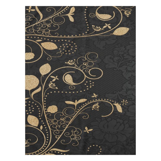 Golden floral tablecloth (Front)