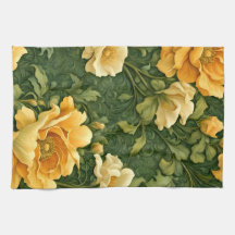 Golden Floral Tapestry