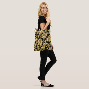 Golden Floral  Tote Bag