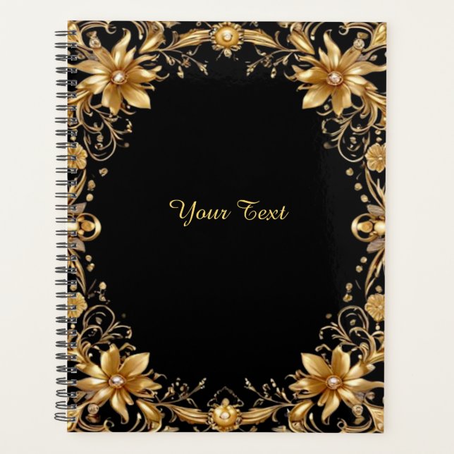 Golden Floral Wedding Planner (Front)