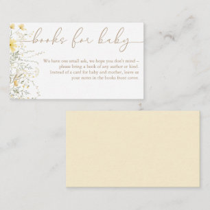 Golden Floral   Wildflower Books for Baby Enclosure Card