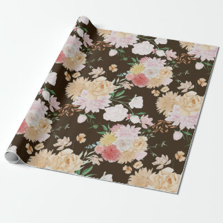 Golden Floral Wrapping Paper
