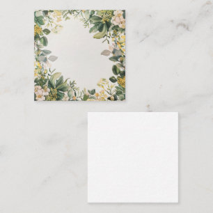 Golden Floral Wreath with Lemon Accents Card