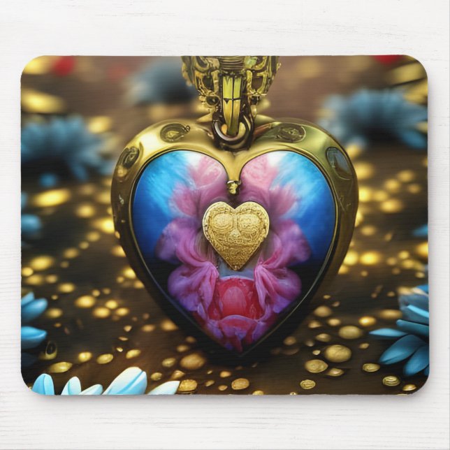 Golden Flower Amulet Mouse Mat (Front)