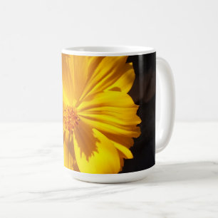 Golden Flower Macro Photography Coffee Mug